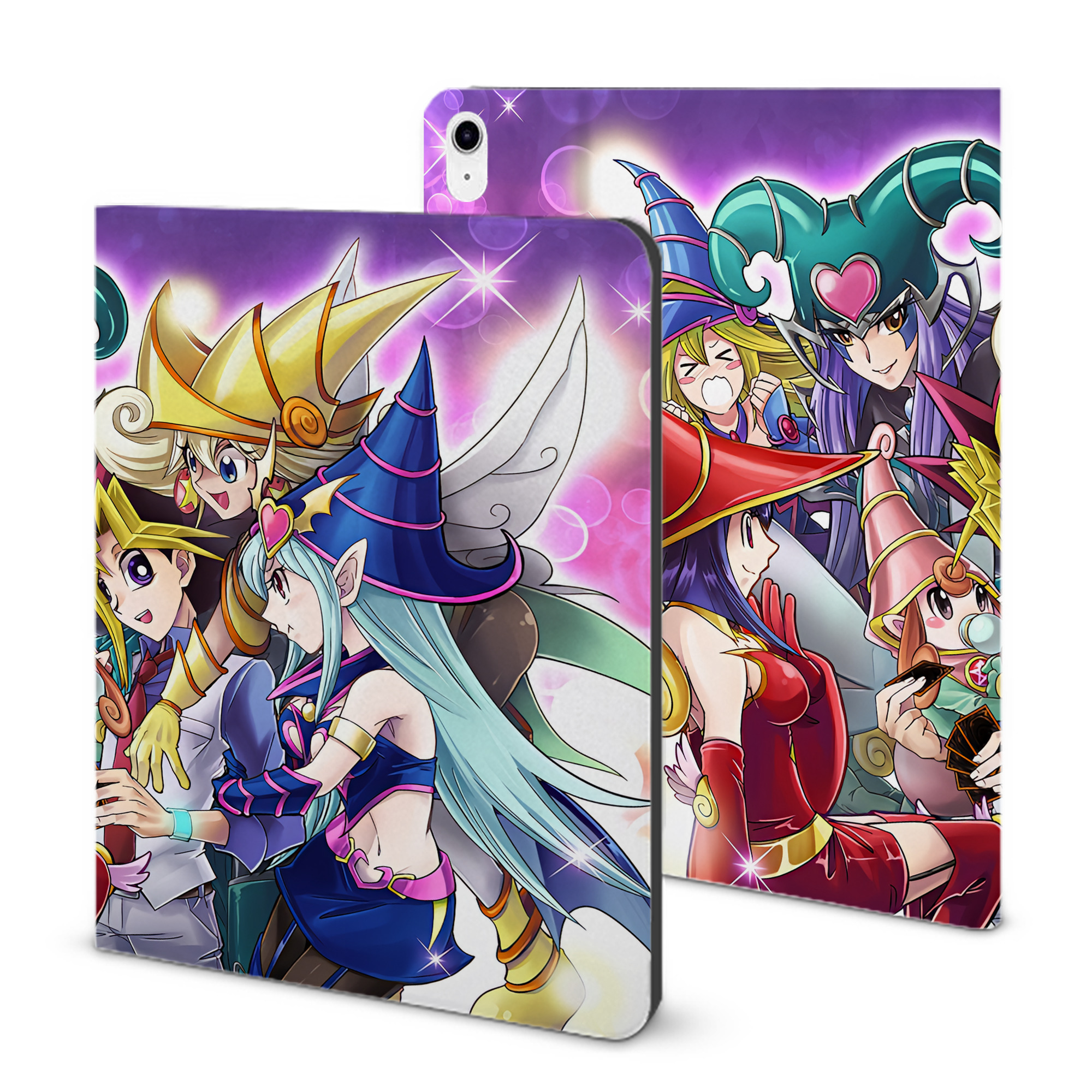 （画像用） 遊☆戯☆王 Yu-Gi-Oh! IPad ケース ブック型 PUレザー TPU 耐衝撃 軽量 薄型 ペン収納なし 全面保護 IPad 各モデル対応